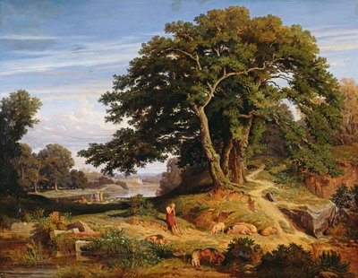 The Prodigal Son Watching the Swine by Charles Joseph Lecointe